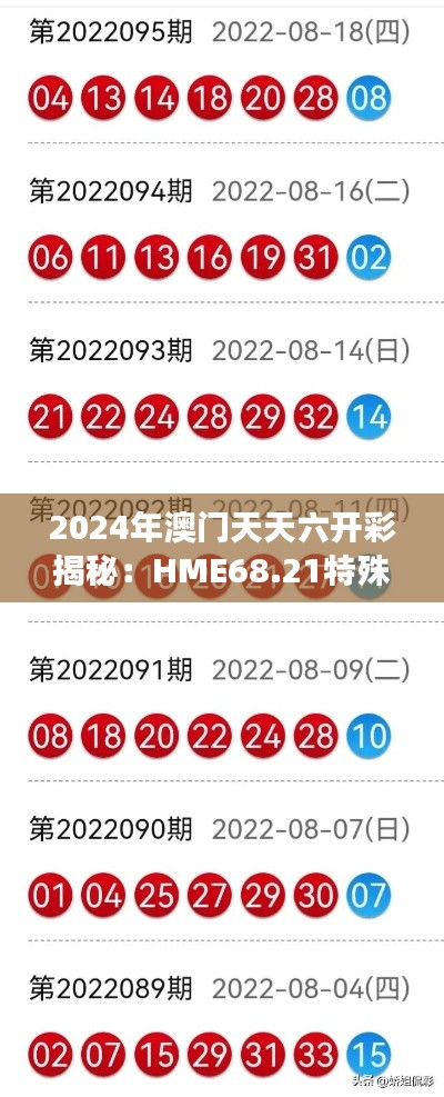 2024年澳门天天六开彩揭秘：HME68.21特殊版深度解读