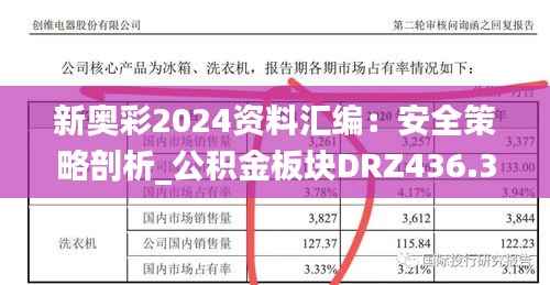 新奥彩2024资料汇编:安全策略剖析_公积金板块DRZ436.39