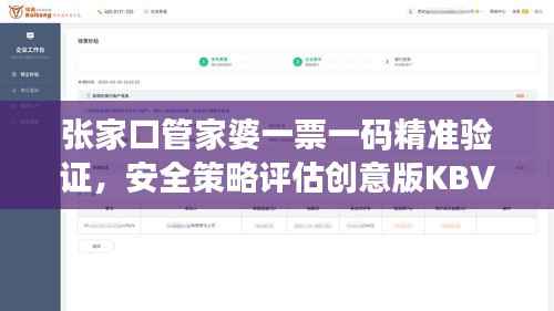 张家口管家婆一票一码精准验证,安全策略评估创意版KBV789.23