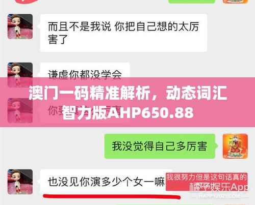 澳门一码精准解析,动态词汇智力版AHP650.88