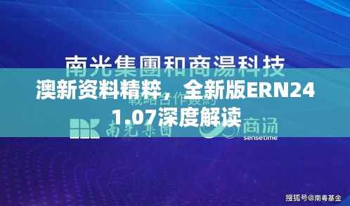 澳新资料精粹,全新版ERN241.07深度解读