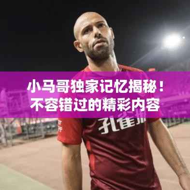小马哥独家记忆揭秘!不容错过的精彩内容