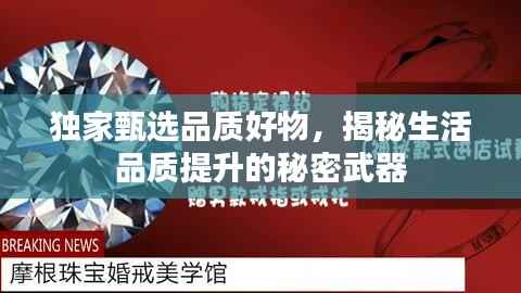独家甄选品质好物,揭秘生活品质提升的秘密武器