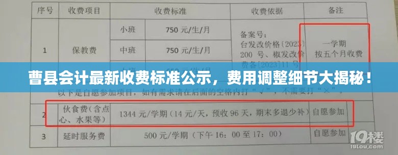 曹县会计最新收费标准公示,费用调整细节大揭秘!